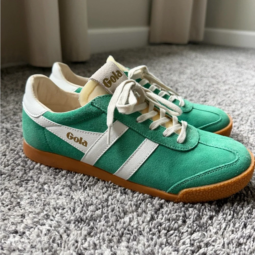 Gola Elan Suede Sneakers in Jade Green
